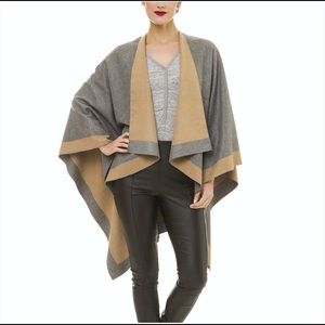 Melifluos Cardigan Poncho (Gray Khaki) *Brand New*